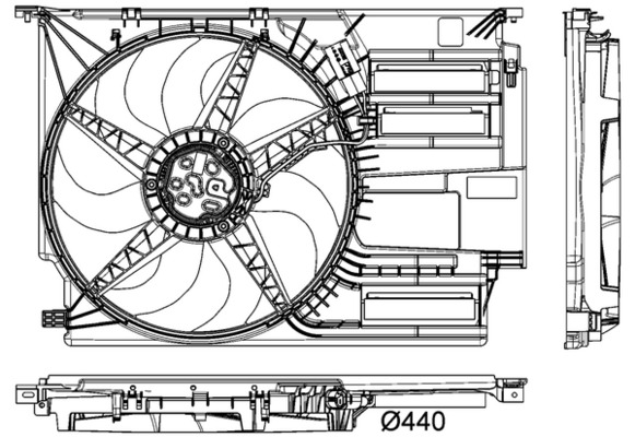 Ventilatorwiel-motorkoeling Mahle Original CFF 403 000P