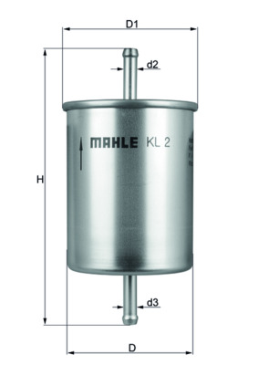 Brandstoffilter Mahle Original KL 2