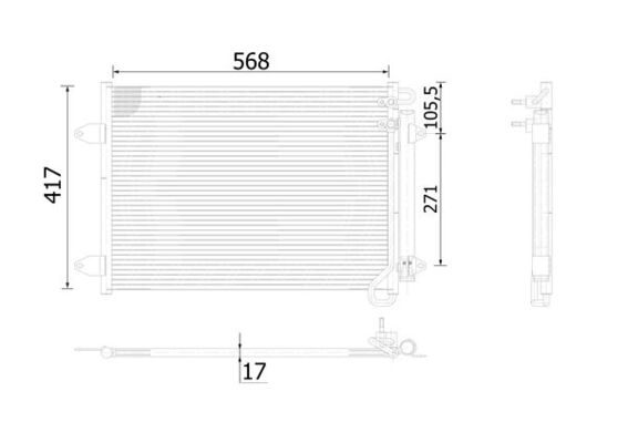 Airco condensor Mahle Original AC 734 000S