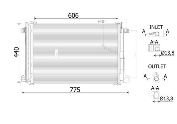 Airco condensor Mahle Original AC 786 000S