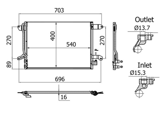 Airco condensor Mahle Original AC 864 001S