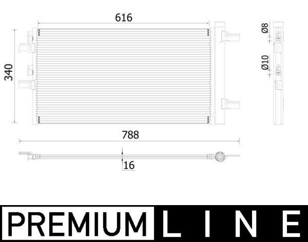 Airco condensor Mahle Original AC 895 000P