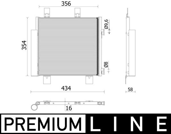 Airco condensor Mahle Original AC 899 000P