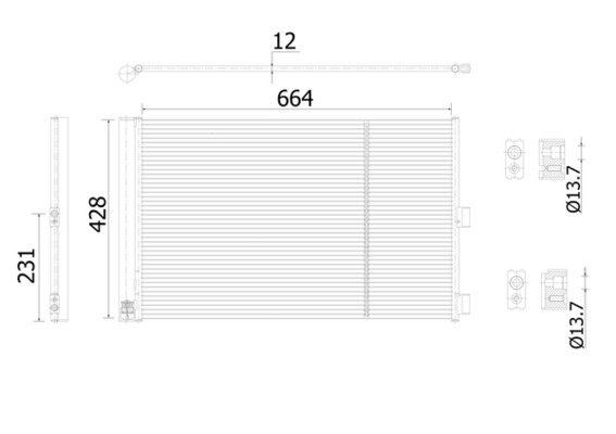 Airco condensor Mahle Original AC 911 000S