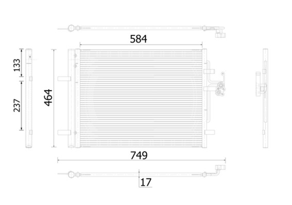 Airco condensor Mahle Original AC 934 000S