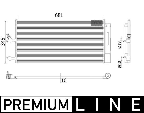 Airco condensor Mahle Original AC 942 000P