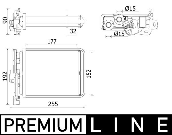 Kachelradiateur Mahle Original AH 38 000P