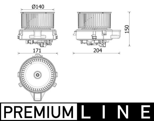 Kachelventilator Mahle Original AB 284 000P