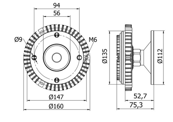 Visco-koppeling Mahle Original CFC 50 000S