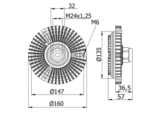 Visco-koppeling Mahle Original CFC 58 000S