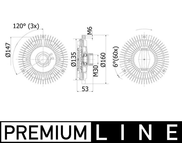 Visco-koppeling Mahle Original CFC 76 001P