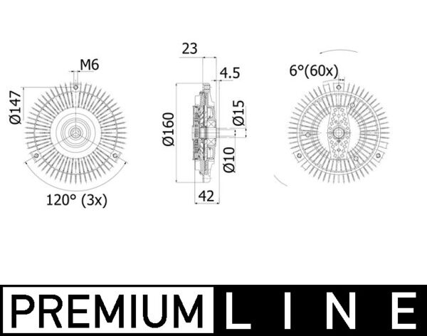 Visco-koppeling Mahle Original CFC 107 001P