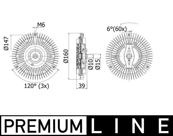 Visco-koppeling Mahle Original CFC 265 000P