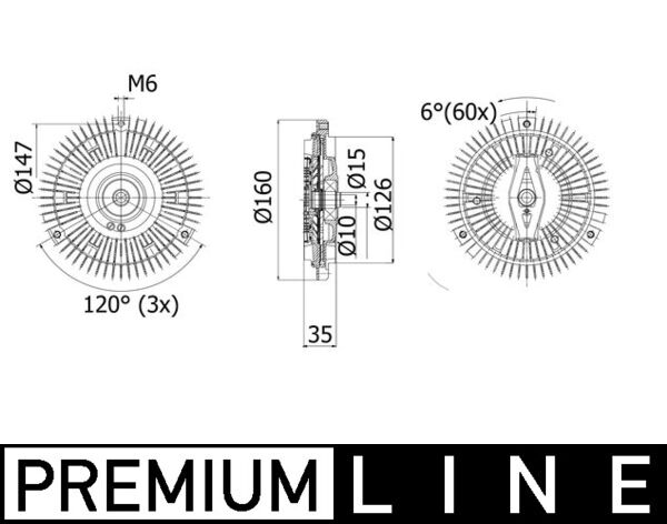 Visco-koppeling Mahle Original CFC 266 000P