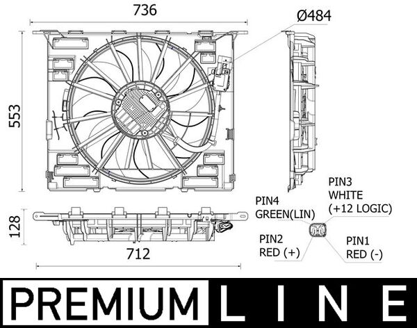 Ventilatorwiel-motorkoeling Mahle Original CFF 535 000P