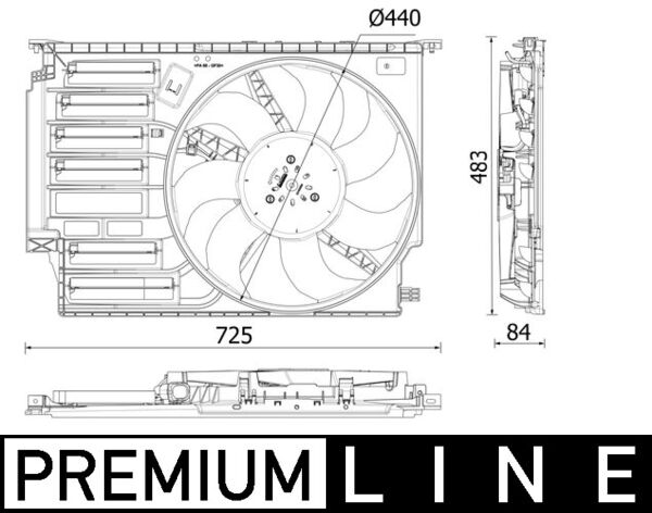 Ventilatorwiel-motorkoeling Mahle Original CFF 547 000P