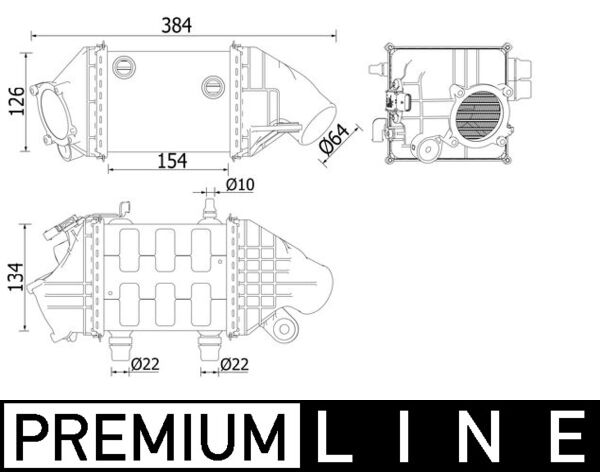 Interkoeler Mahle Original CI 226 000P