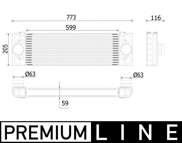 Interkoeler Mahle Original CI 543 000P