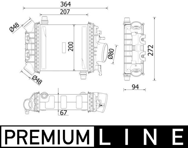 Interkoeler Mahle Original CI 547 000P