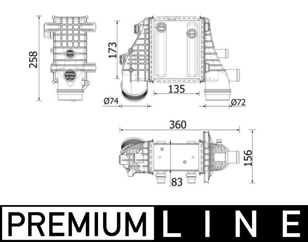 Interkoeler Mahle Original CI 553 000P