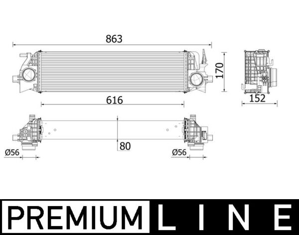 Interkoeler Mahle Original CI 554 000P