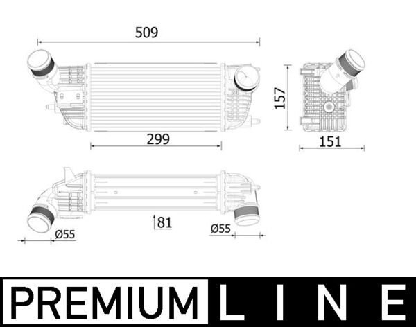 Interkoeler Mahle Original CI 613 000P