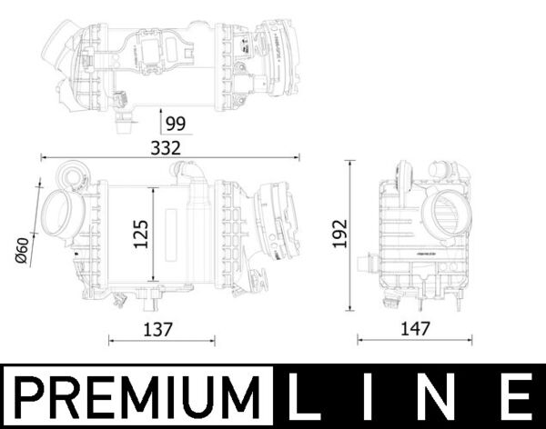 Interkoeler Mahle Original CI 616 000P