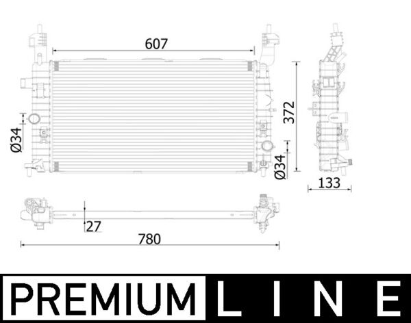 Radiateur Mahle Original CR 1499 000P