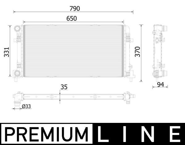 Radiateur Mahle Original CR 2222 000P