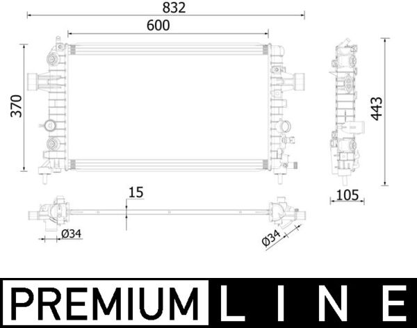 Radiateur Mahle Original CR 2224 000P