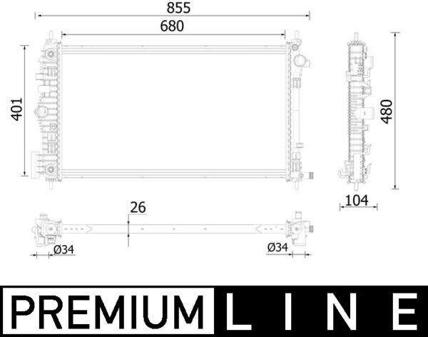 Radiateur Mahle Original CR 2225 000P