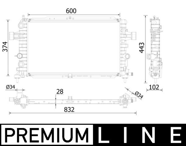 Radiateur Mahle Original CR 2231 000P