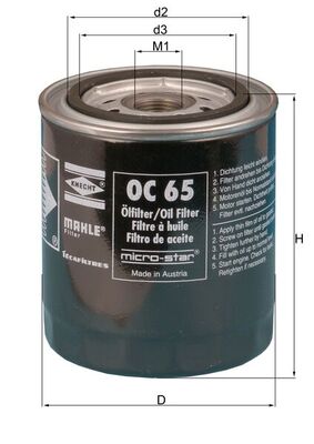 Oliefilter Mahle Original OC 65