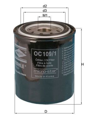 Oliefilter Mahle Original OC 109/1