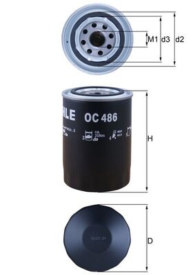 Oliefilter Mahle Original OC 486