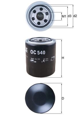 Oliefilter Mahle Original OC 540