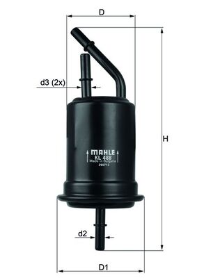 Brandstoffilter Mahle Original KL 488