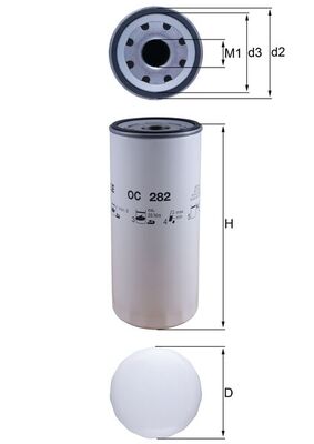 Oliefilter Mahle Original OC 282