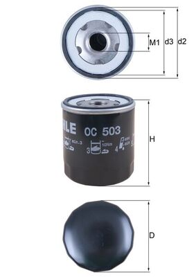 Oliefilter Mahle Original OC 503