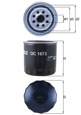 Oliefilter Mahle Original OC 1673