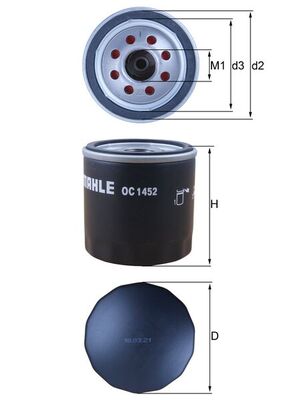 Oliefilter Mahle Original OC 1452