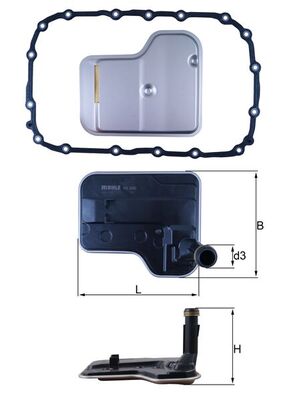 Filter/oliezeef automaatbak Mahle Original HX 240D