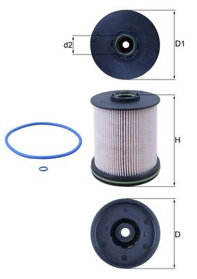 Brandstoffilter Mahle Original KX 491/1D