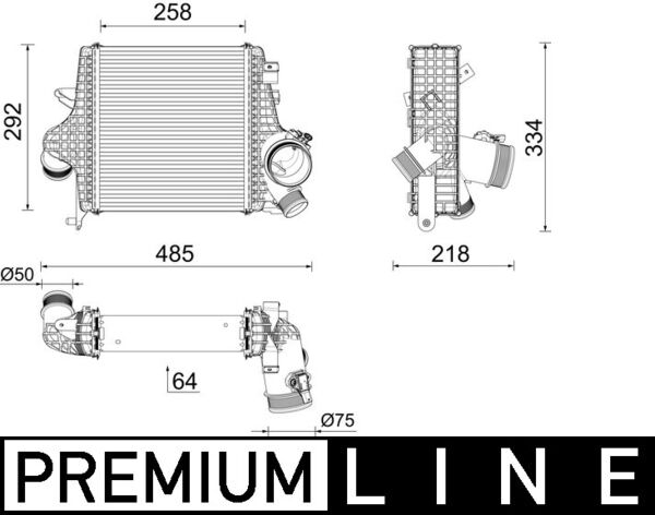 Interkoeler Mahle Original CI 640 000P