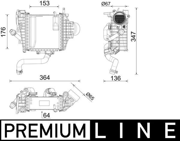 Interkoeler Mahle Original CI 641 000P