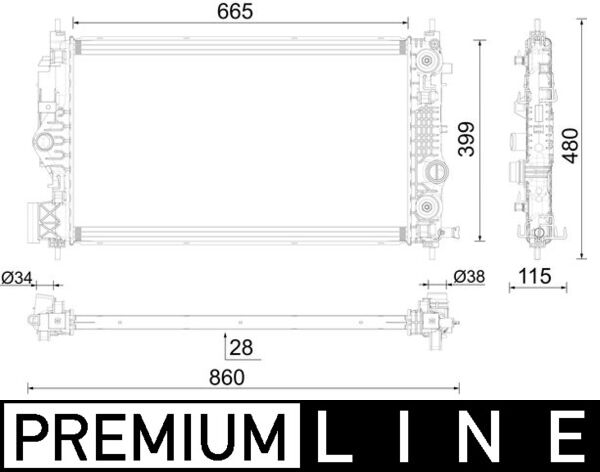 Radiateur Mahle Original CR 2593 000P