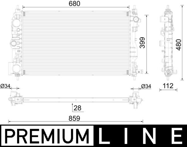 Radiateur Mahle Original CR 2594 000P