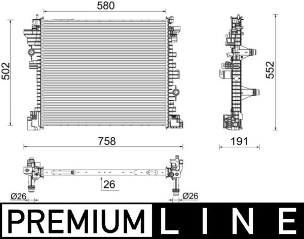 Radiateur Mahle Original CR 2598 000P