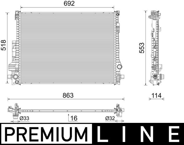 Radiateur Mahle Original CR 2605 000P