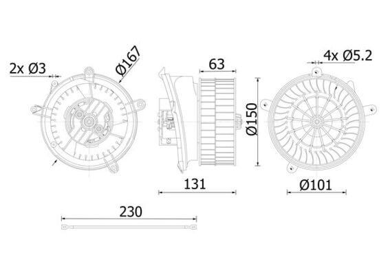 Kachelventilator Mahle Original AB 59 000S